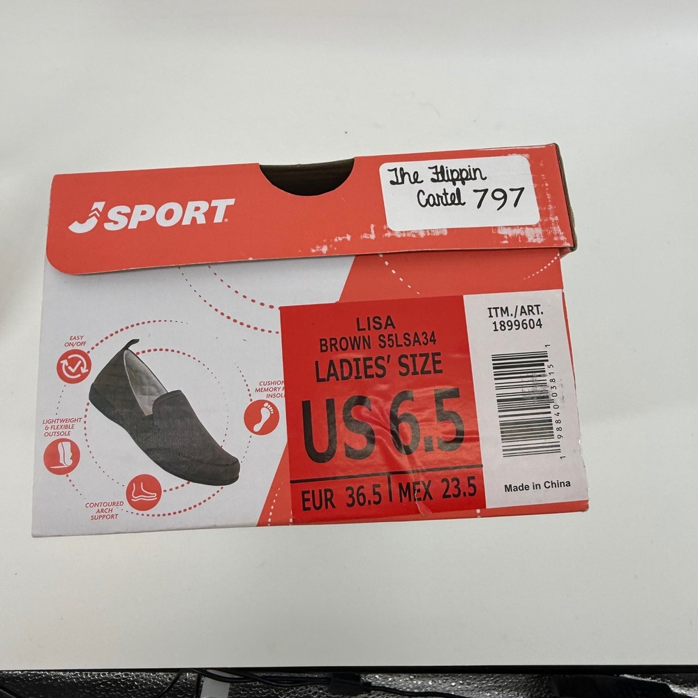 JSport Lisa Brown Slip On Memory Foam Faux Fur Lined Shoes Womens 6.5 S5LSA34 - Picture 8 of 8